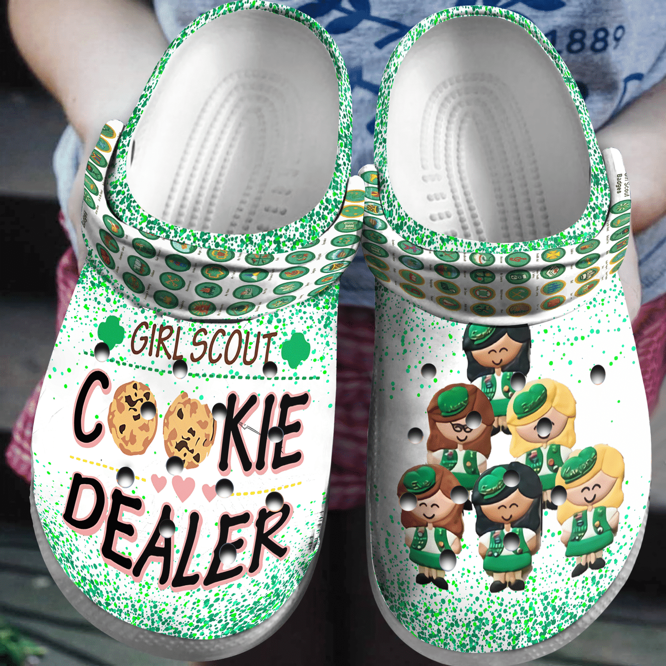 Scout Personalized Clog, Custom Name, Text, Color, Number Fashion Style For Women, Men, Kid, Print 3D Cookie Dealer