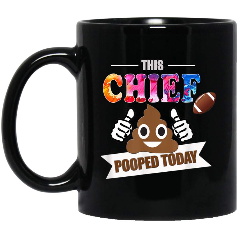 chief poop Kansas city football funny humor red Mug