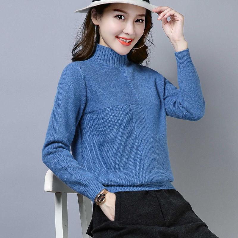 Thickened Sweater Women Turtleneck Short Loose Pullover Sweater Autumn Winter Drop Shipping alx