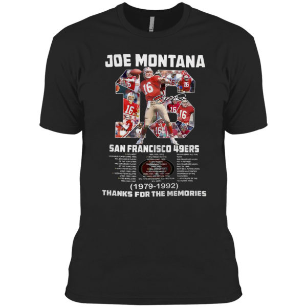 2021 Joe Montana 16 San Francisco 49Ers 1979 1992 Signature Shirt