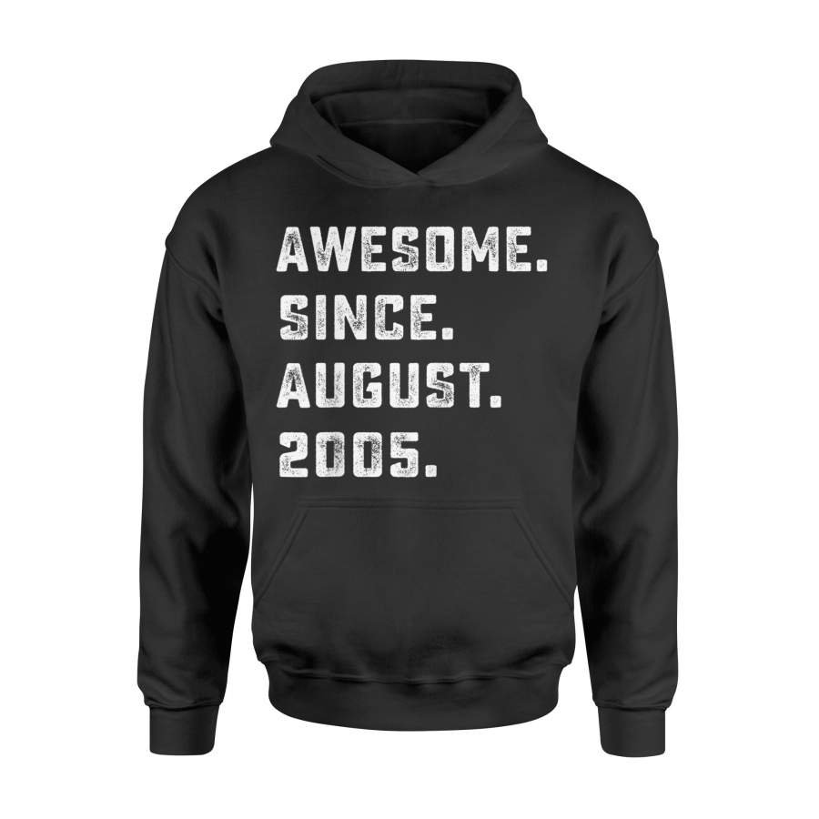 14th Birthday Gift Idea Awesome Since August 2005 14 years old – Standard Hoodie