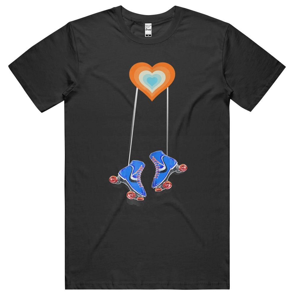 70s Retro Pocket Heart Vintage Roller Skating Unisex Shirt