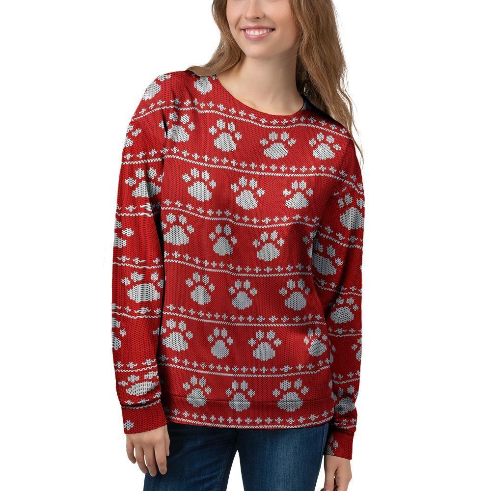 Ugly Christmas Paw Women’S Sweatshirt