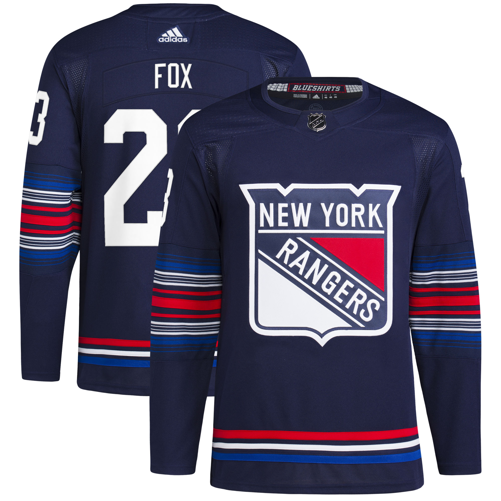 Adam Fox New York Rangers Alternate Authentic Primegreen Player Jersey – Navy