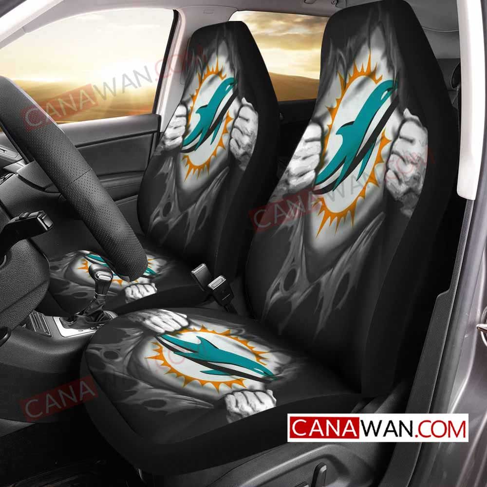 Miami Dolphins Style036 3D Customized Personalized Car Seat Cover