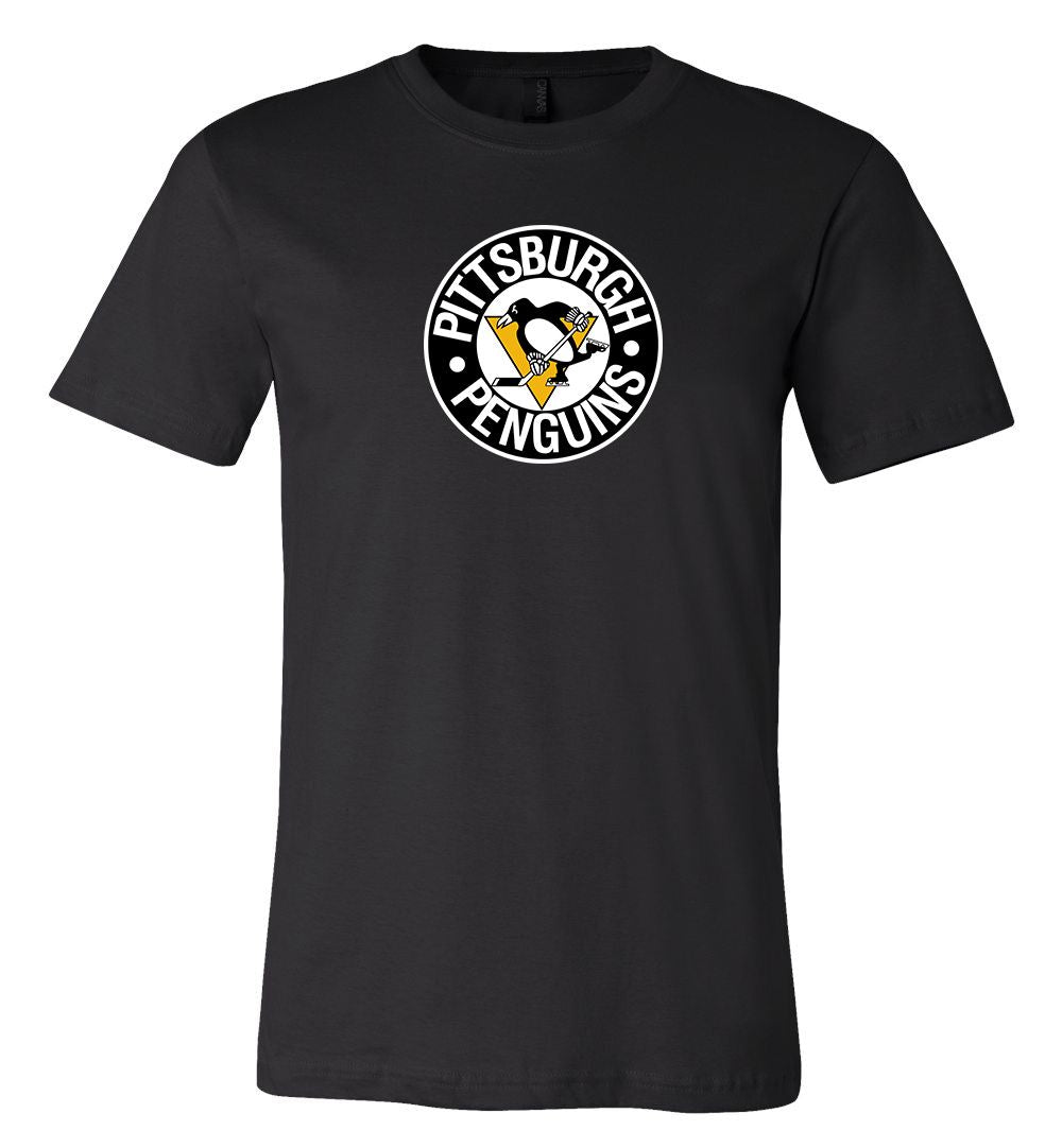 Pittsburgh Penguins Circle Logo T Shirt 6 Sizes S-3Xl!!