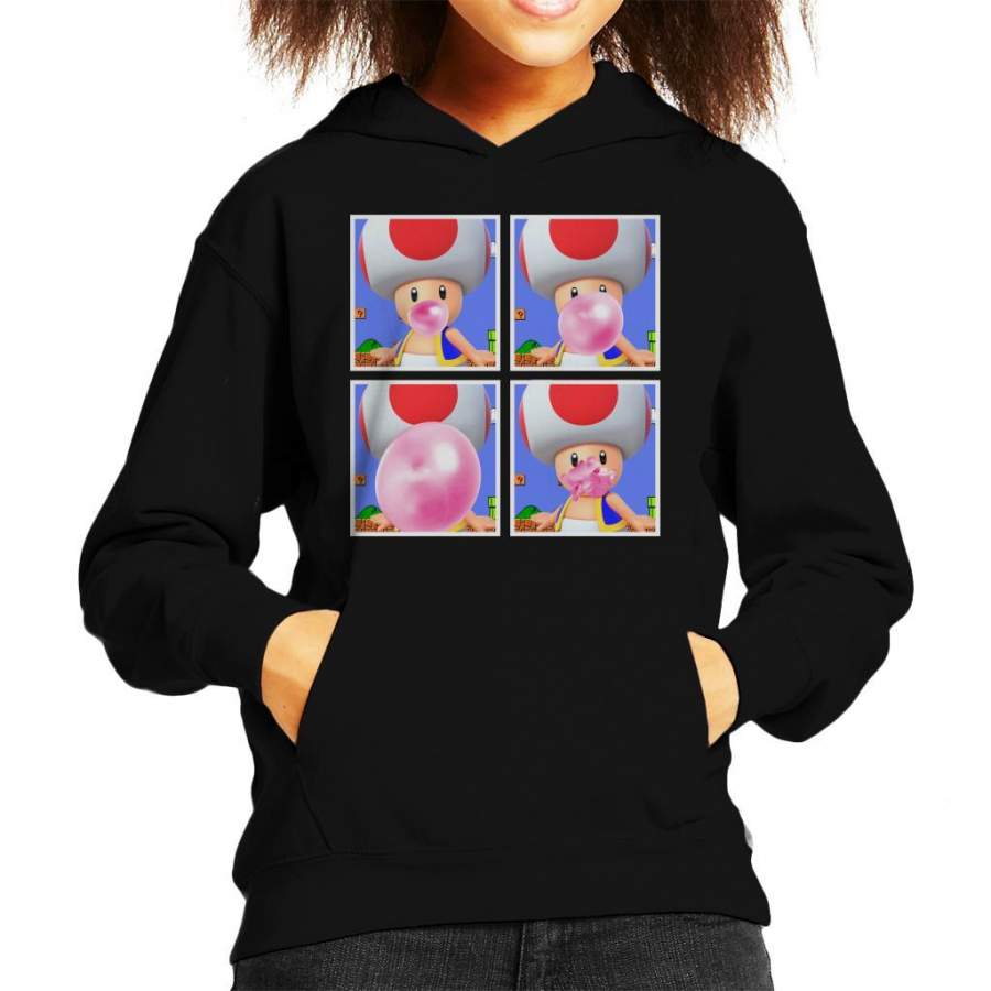 Toad Bubblegum Super Mario Bros Kid’s Hooded Sweatshirt