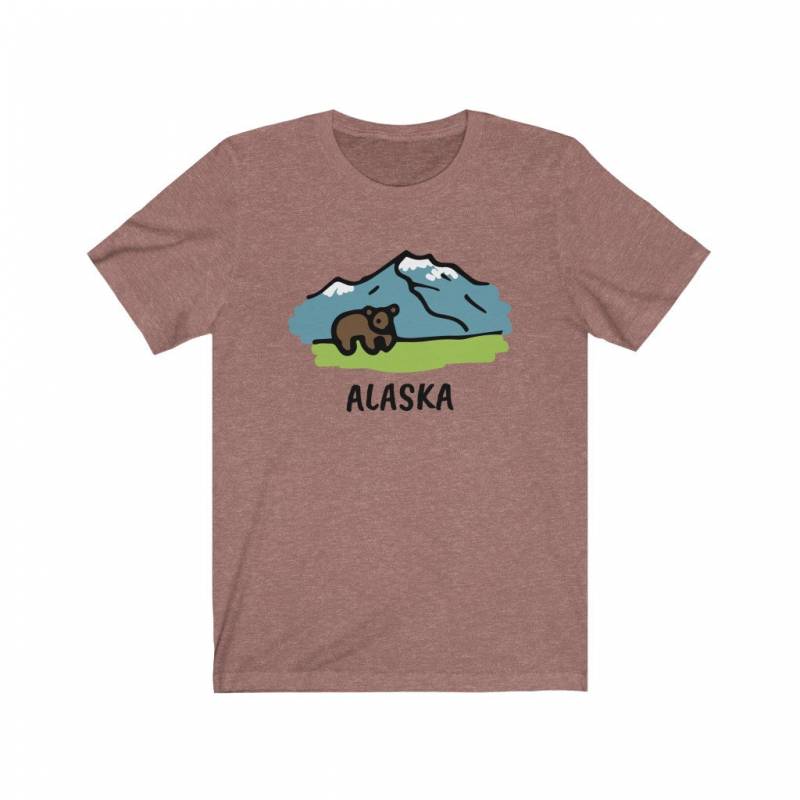 Alaska T-Shirt - Mountain Bear Unisex Alaska Shirt | Kolacream.com