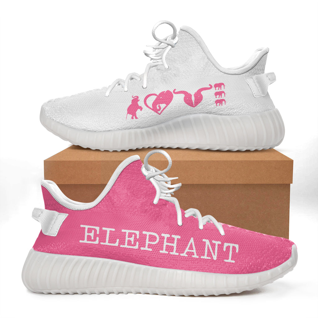 Likehiki Shoes For Men And Women Elephant Love Two Colors Coconut Shoes Multiple Size White Color Lightweight Sneaker