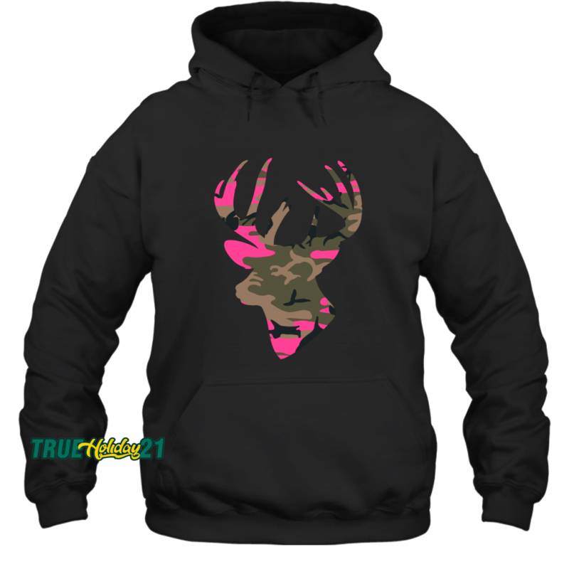 Womens Camo Outfitter Black Hoodie Gift Hoodie