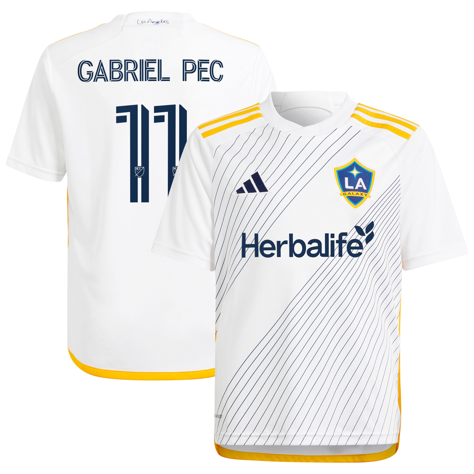 Gabriel Pec LA Galaxy Youth 2024 Angelino Kit Replica Player Jersey – White