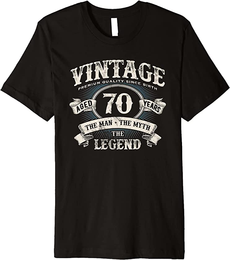 Vintage Premium Dude 70 Years Old Birthday Made In 1951 Premium T-Shirt