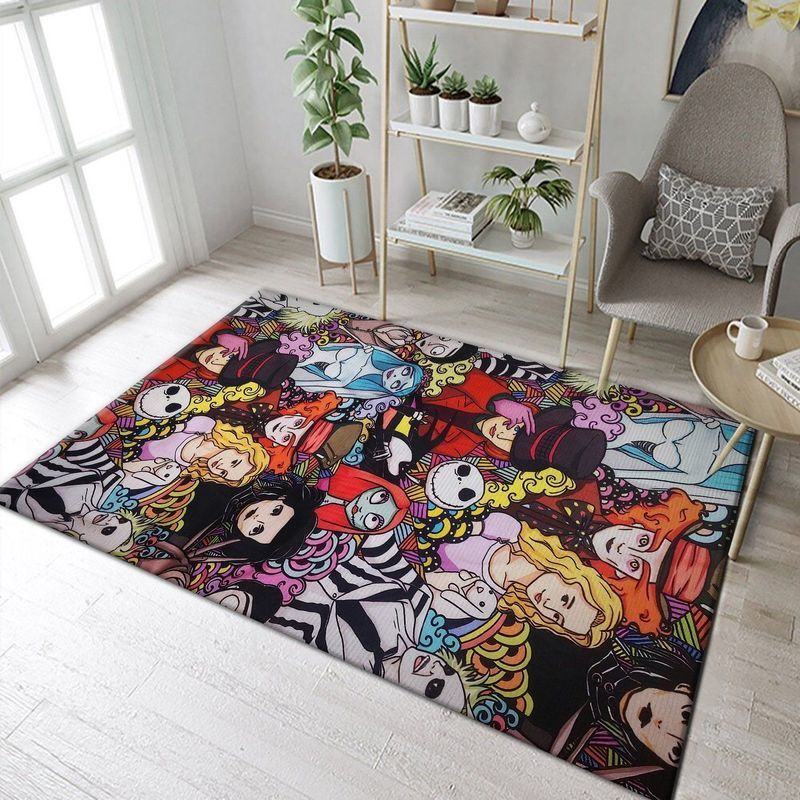 The Nightmare Before Christmas Jack Skellington Family Ii Area Rug Living Room Rug Home Decor Floor Decor N98