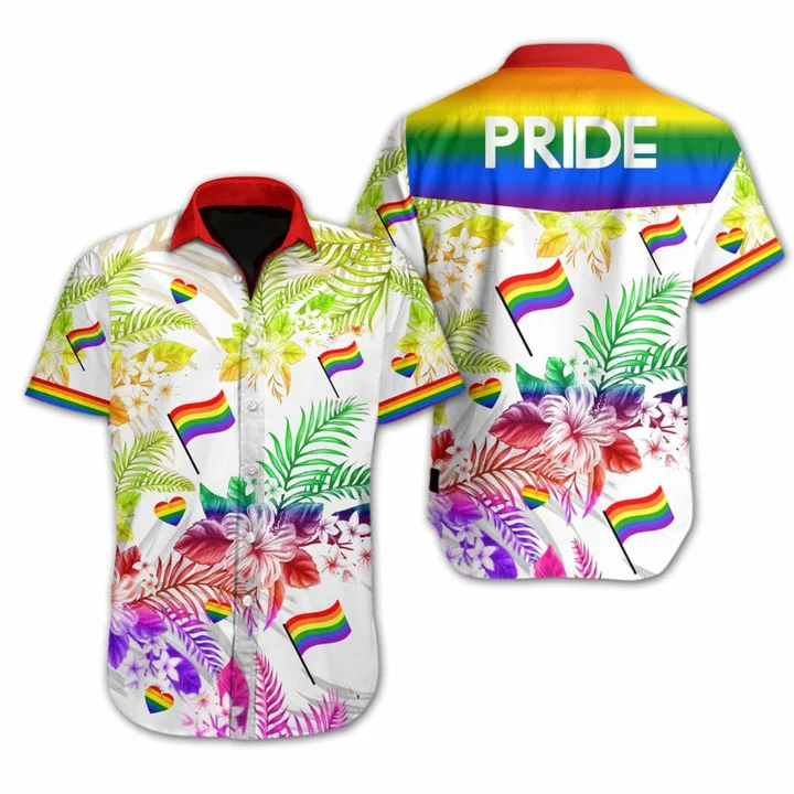 Beach Shirt Lgbt Pride Hawaii Men For Queer History Month Ha35004