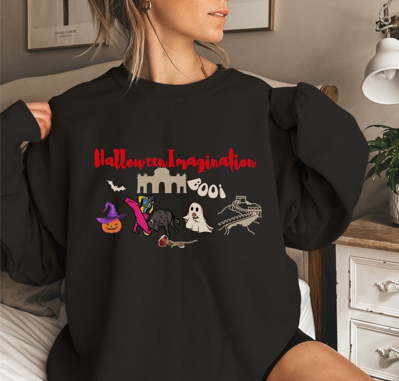 Spooky Season Halloween Sweatshirt 2D Crewneck Sweatshirt All Over Print Sweatshirt For Women Sweatshirt For Men Sws4227