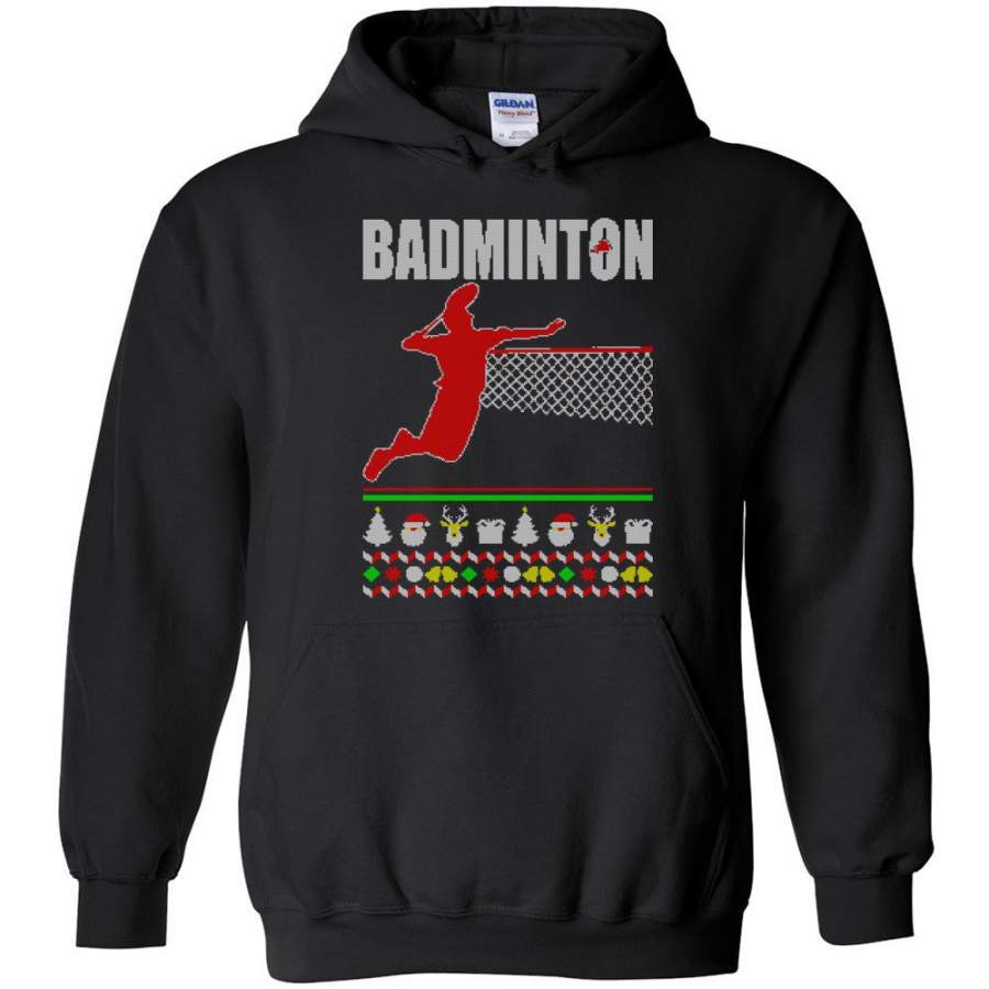 Badminton Ugly Christmas Sweater – Hoodie