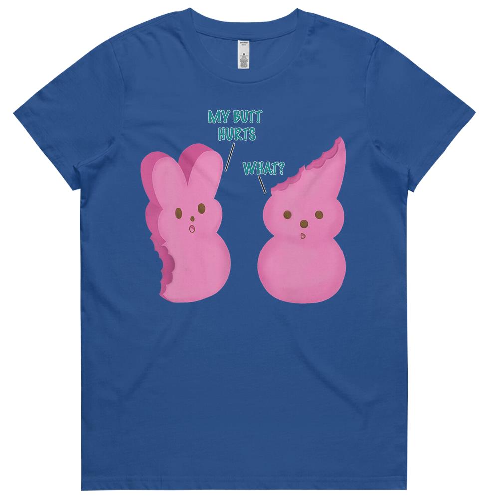 Bunny Peeps Comic Skit Womens Tshirts