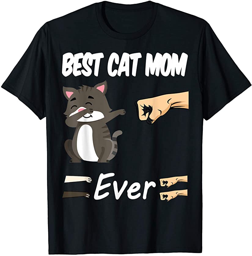 Best Cat mom ever – sweet dabbing kitten bump fit T-Shirt