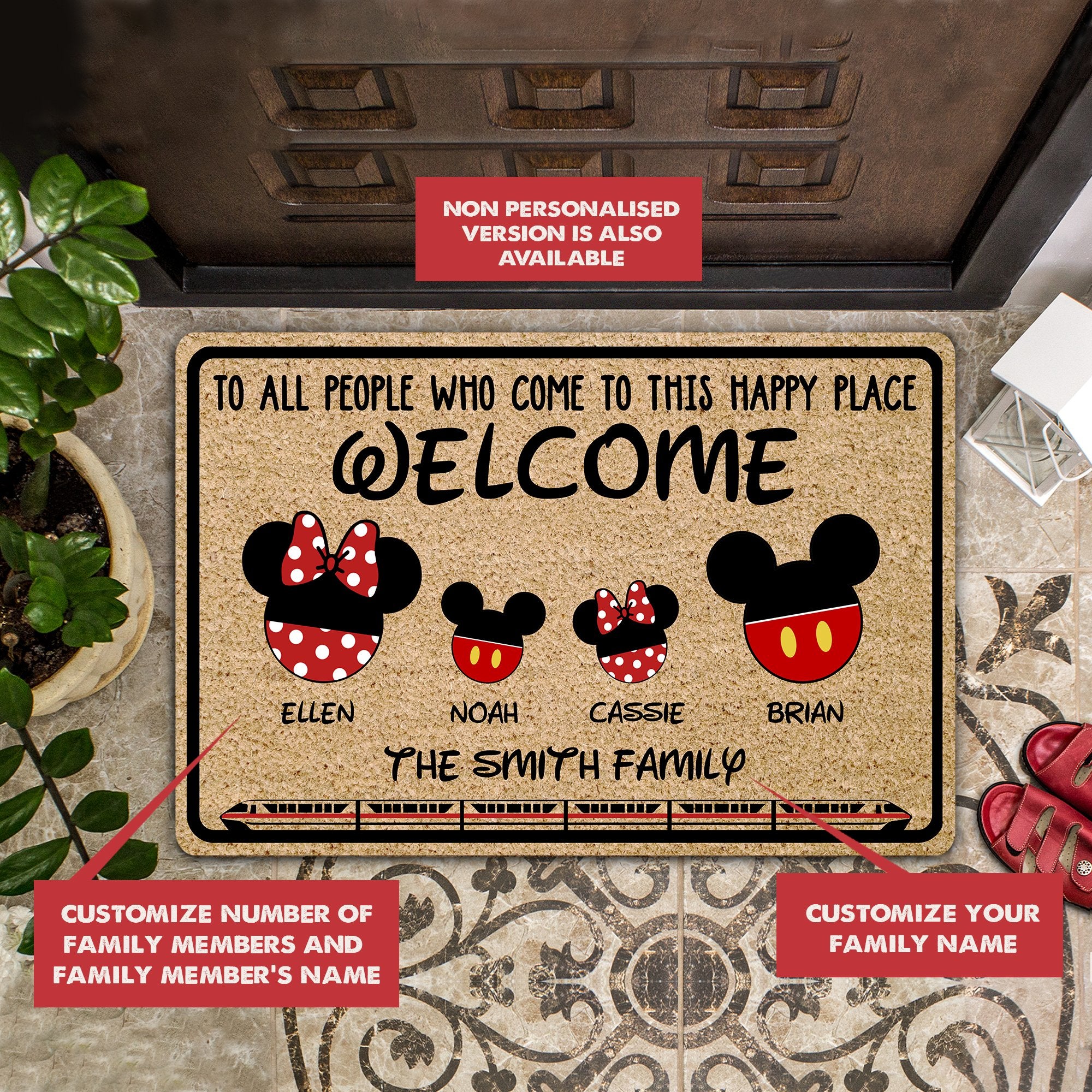 To All People Who Come To This Happy Place Personalized All Over Printing Doormat Pre1873