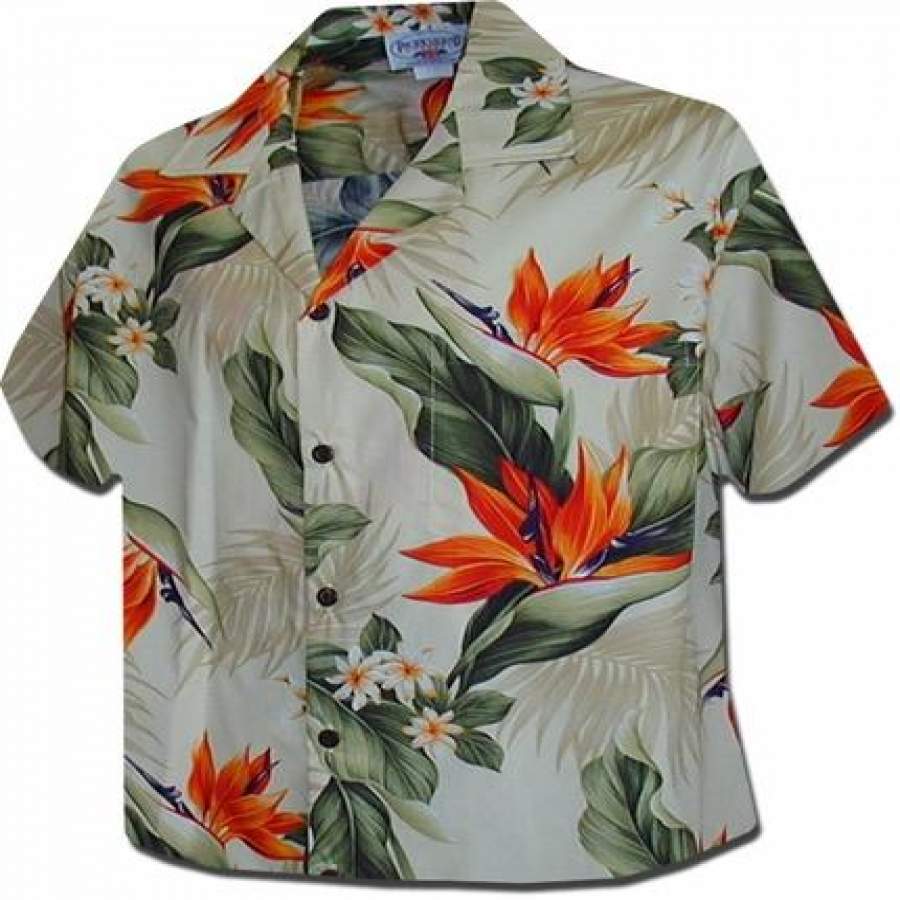 Paradise Valley Cream Hawaii Camp Shirt Ha76112