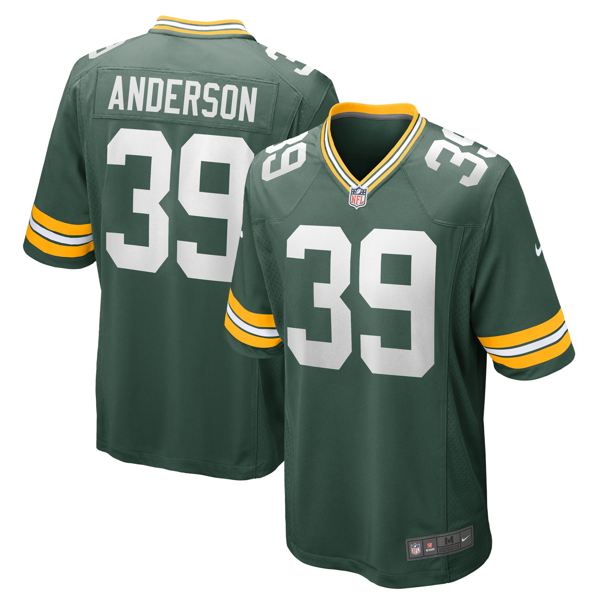 Zayne Anderson Green Bay Packers Team Game Jersey – Green 2