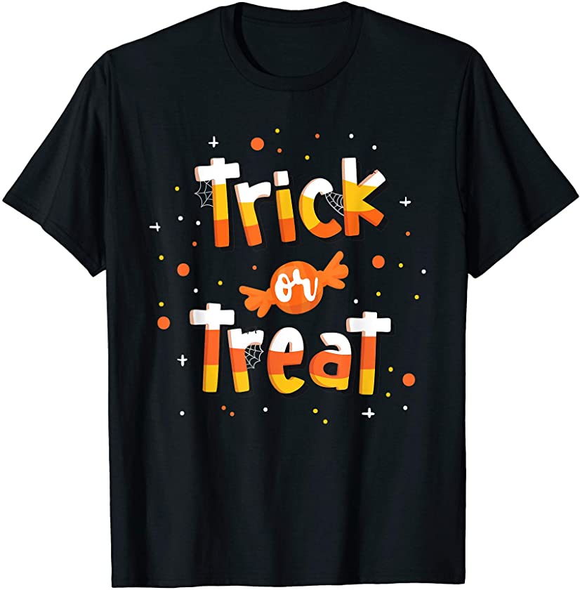 Trick Or treat Candy Yellow and Orange Cute Halloween T-Shirt