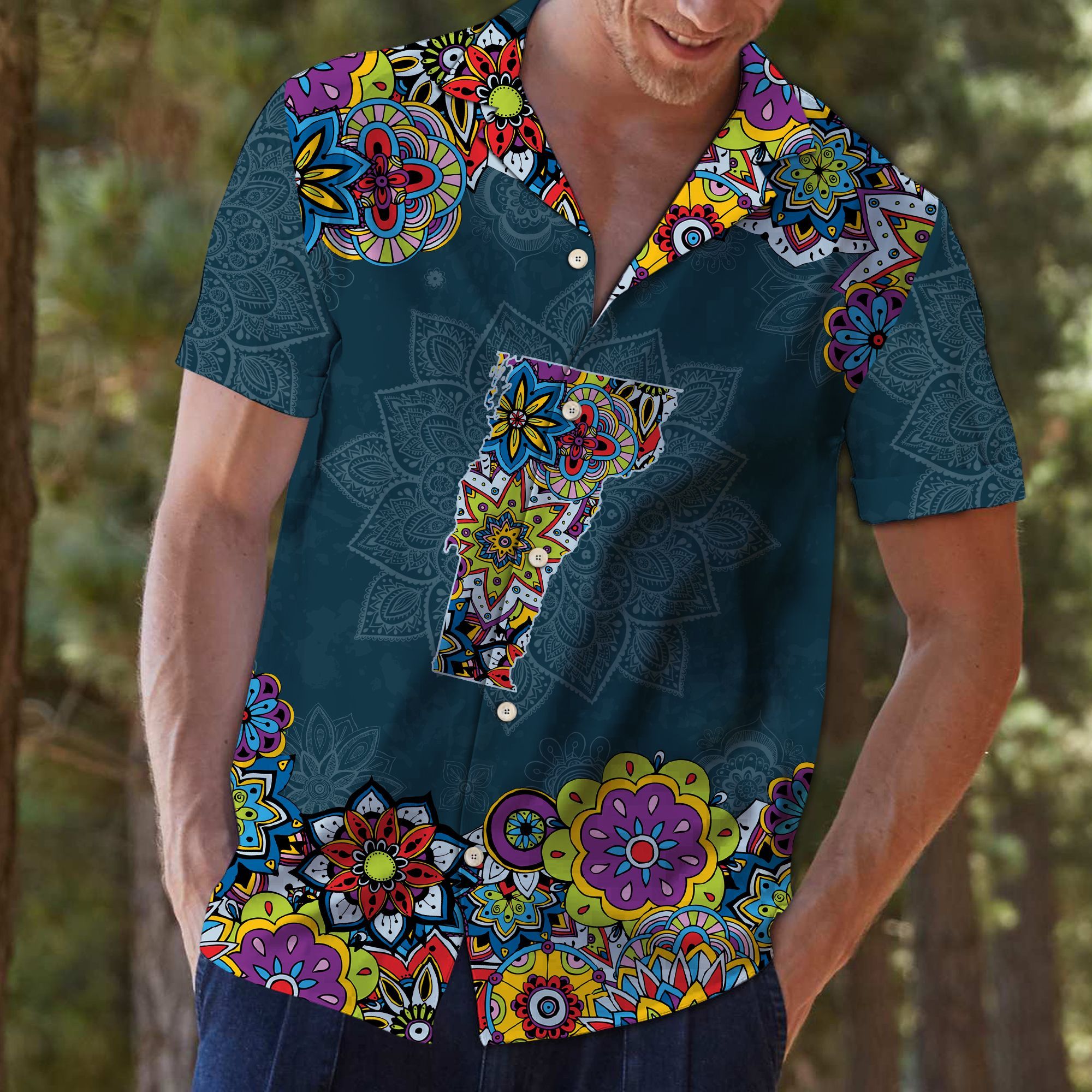 Vermont Mandala Hawaii Shirt For Hawaii Aloha Ha107890