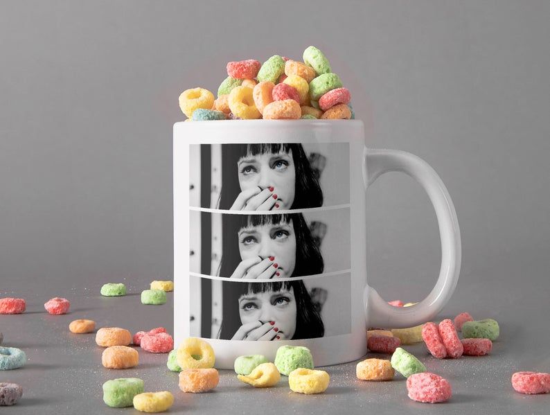 White Mug Mia Cocaine Mug Mia Wallace Mug Uma Thurman Mug Pulp Fiction Mug Retro Vintage Mug Premium Sublime Ceramic Coffee Mug H99