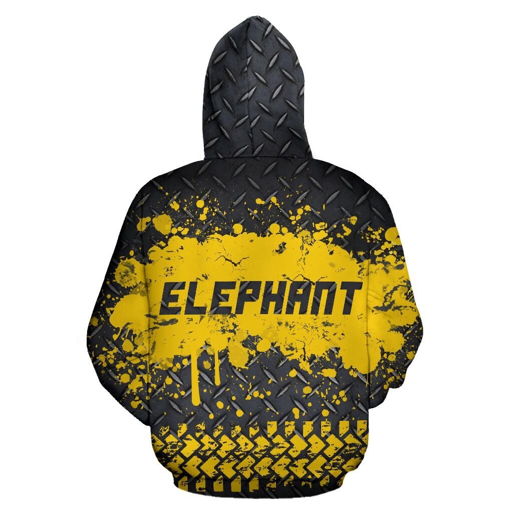 Elephant Watercolor 3D All Over Print Hoodie, Zip-Up Hoodie