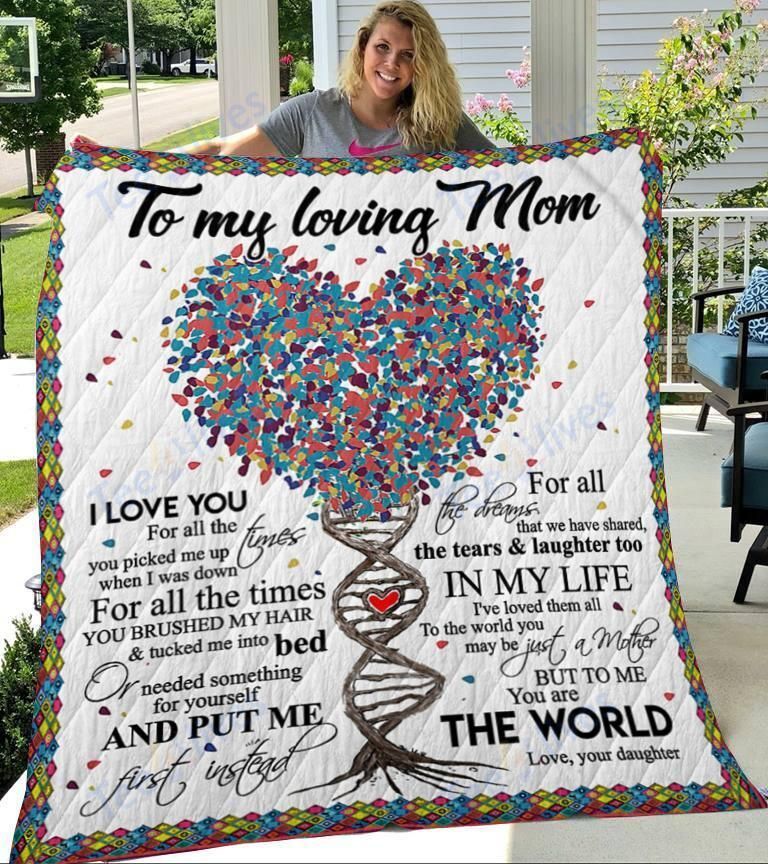 Custom Blanket To My Loving Mom Blanket - Gift For Mom - Fleece Blanket