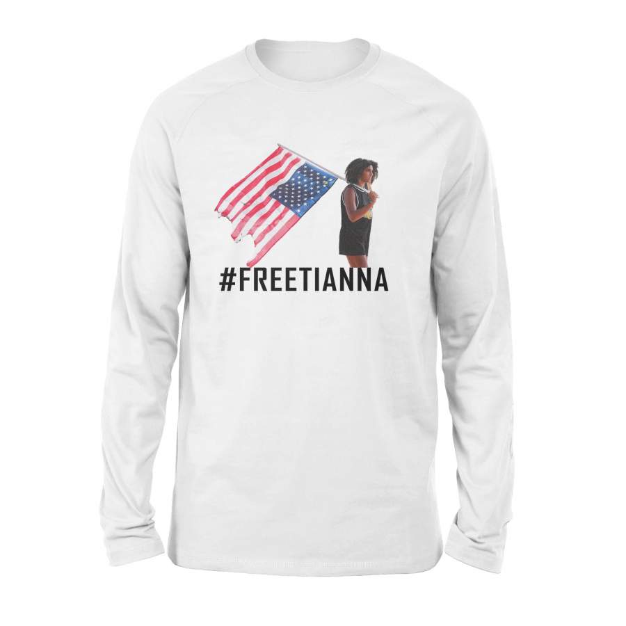 #FreeTianna Long Sleeve Black Lives Matter Tianna Arata Holding American Flag