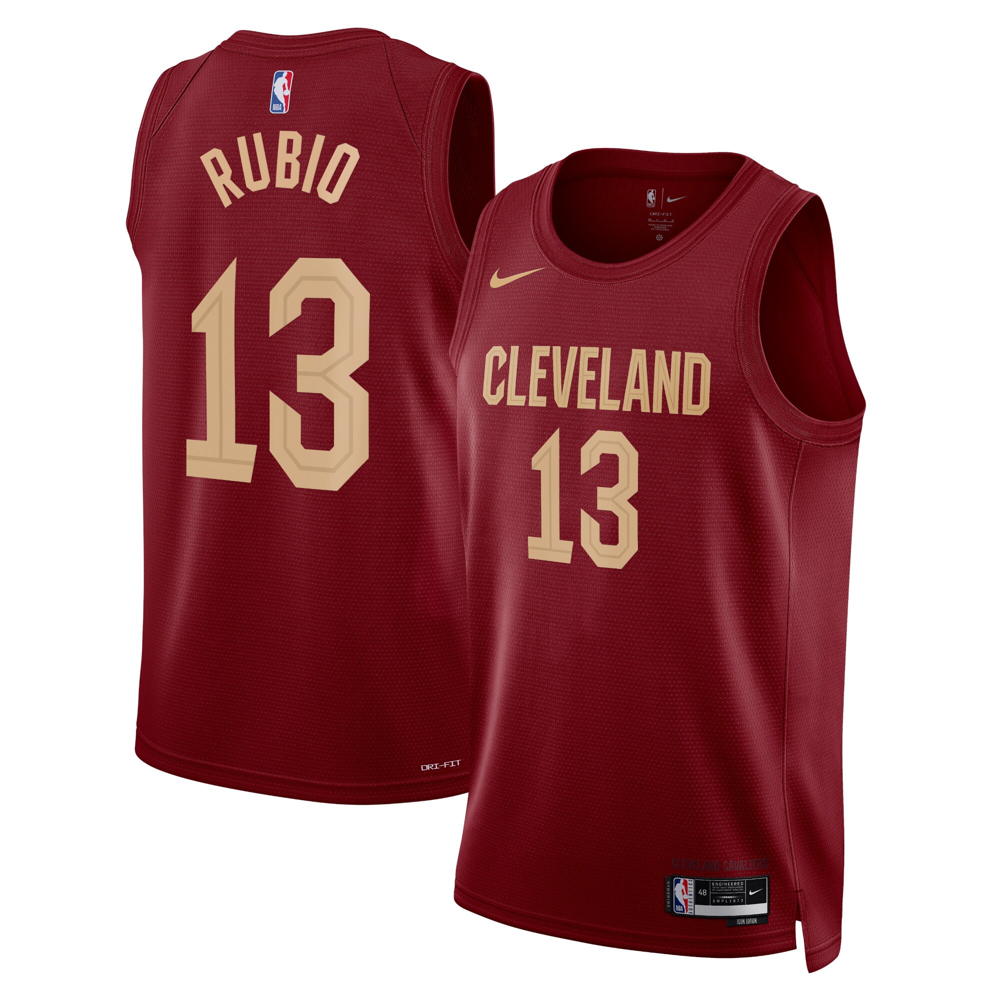 Cleveland Cavaliers Icon Edition Swingman Jersey – Maroon – Ricky Rubio – Unisex