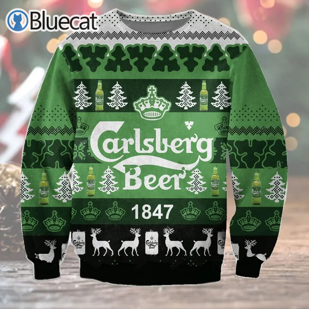 Carlsberg Beer Ugly Christmas Sweater 2021