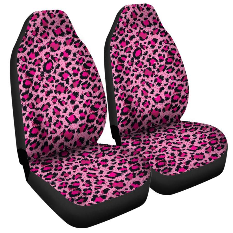 Pink Leopard Print Universal Fit Car Seat Covers