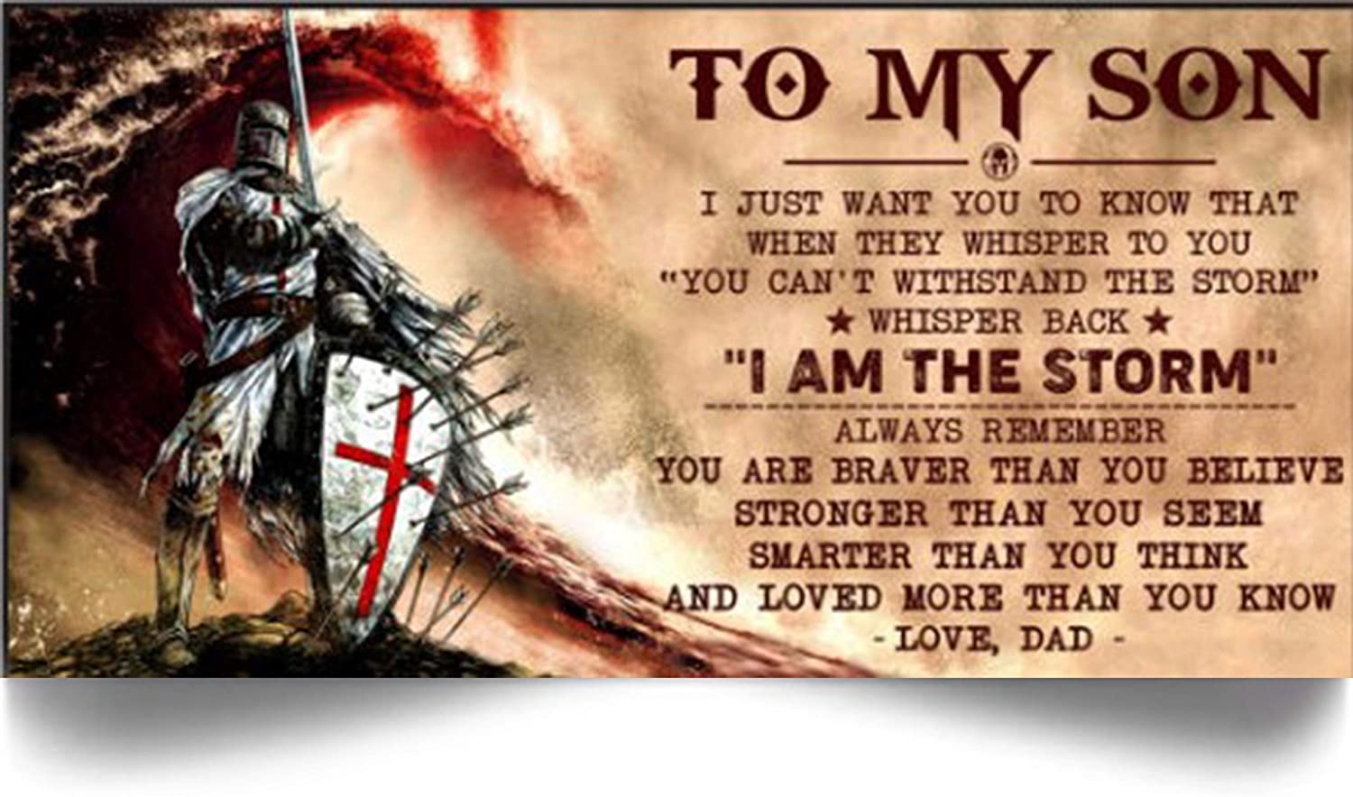 Knight Templar Poster-to My Son-I am The Storm-Dad to Son-Home Decoration Poster, Wall Poster, Home and Room Decoration, Gifts for Son