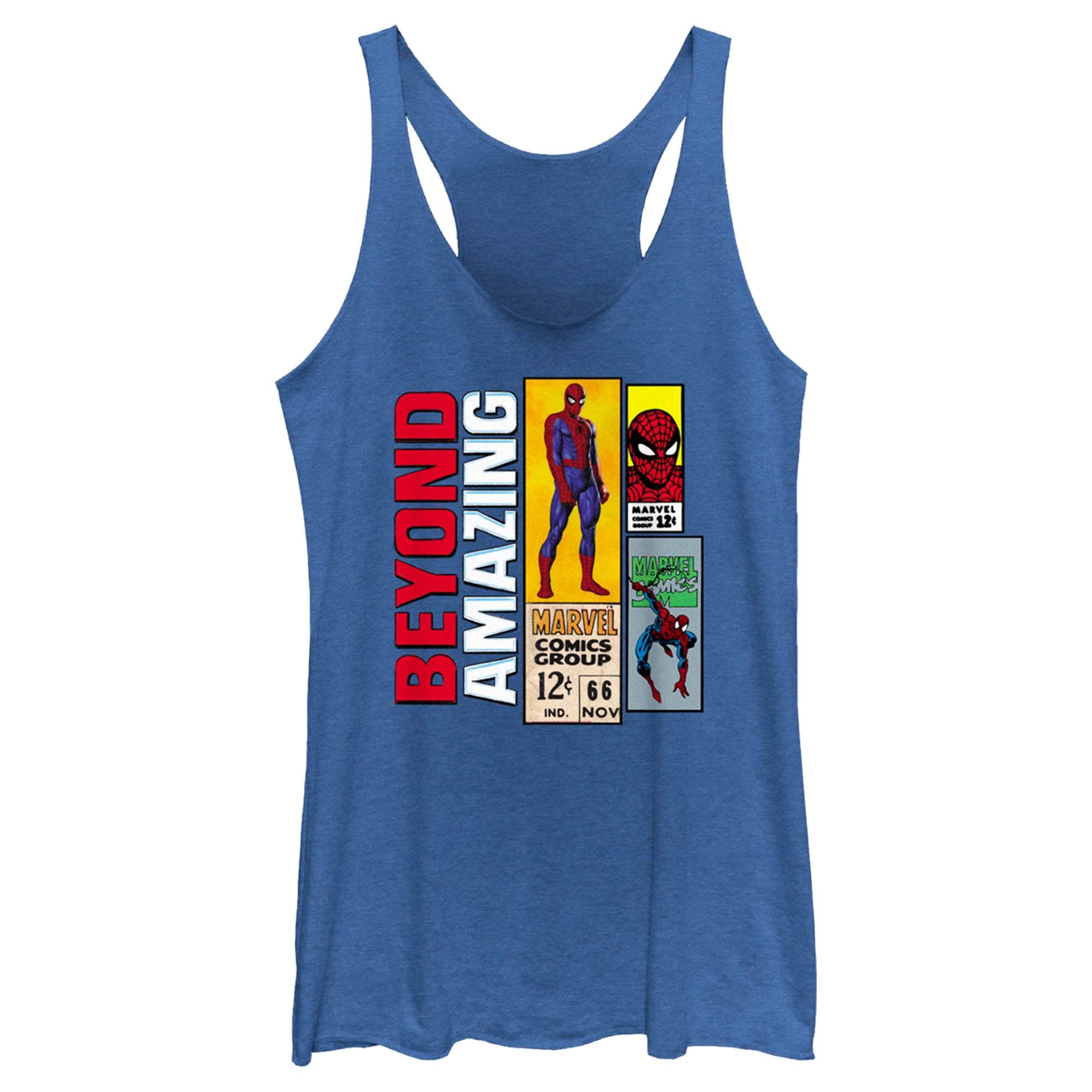 Women’S Spider-Man: Beyond Amazing Retro Tickets Racerback Tank Top