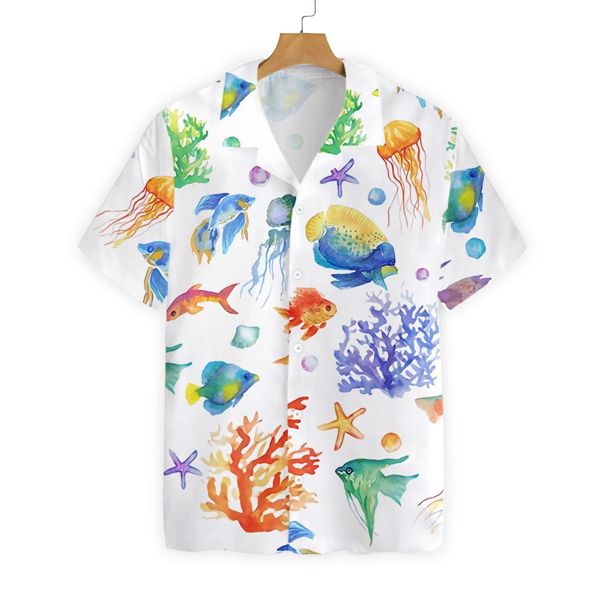 Under The Sea Watercolor 2610 Hawaii Shirt Ha44037