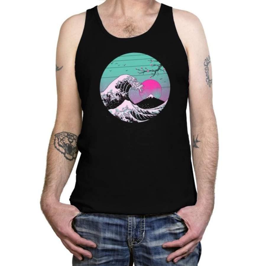 The Great Wave Vapor Aesthetics – Tanktop