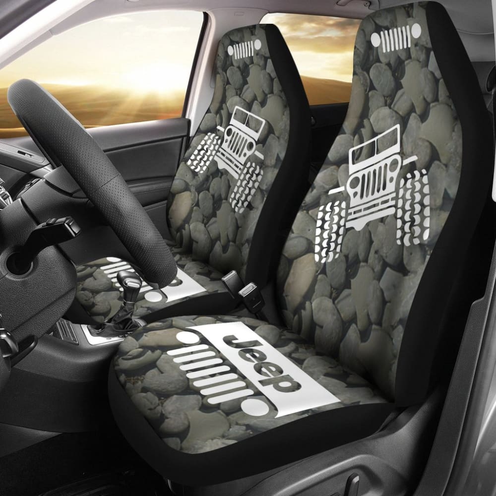 Jeep Offroad – Car Seat Cover Tungsten White Stones 101819