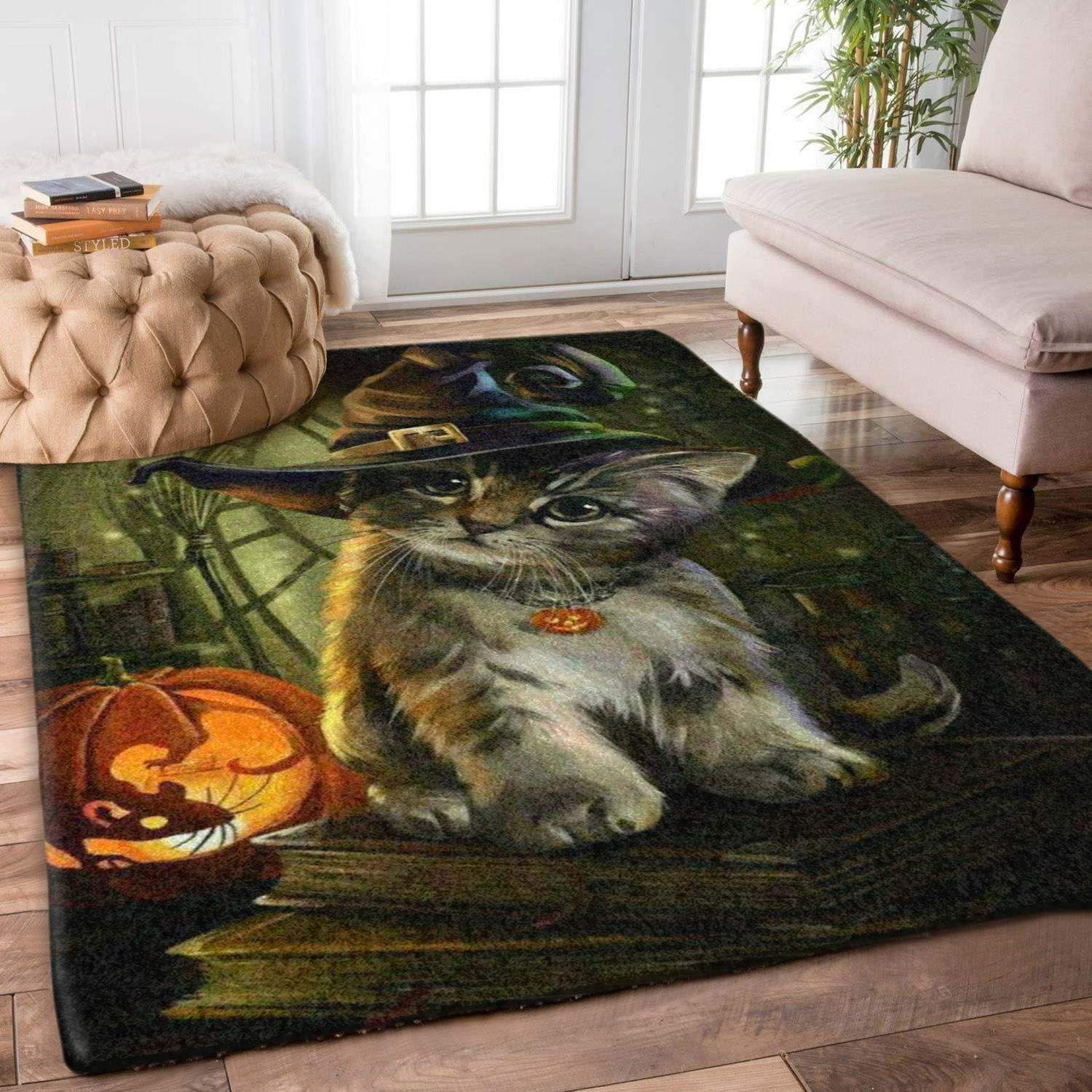 Cat Halloween Area Rugs Living Room Carpet,  Floor Rugs