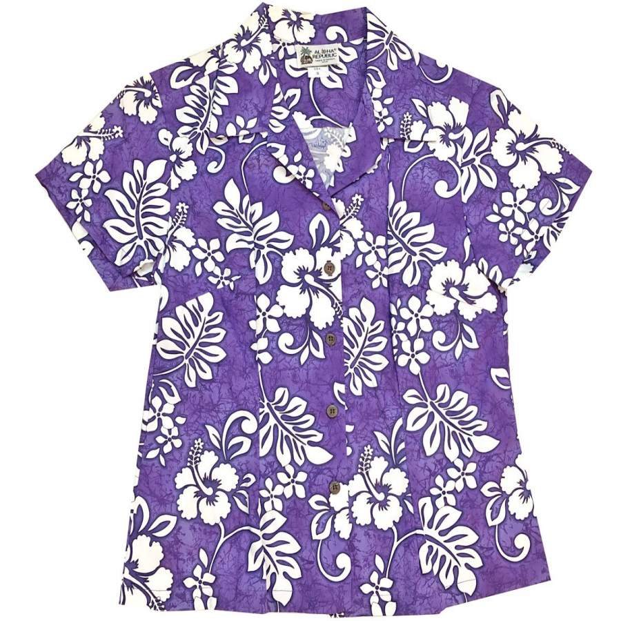 Tropic Flavor Purple Fitted Hawaii Shirt Ha102109