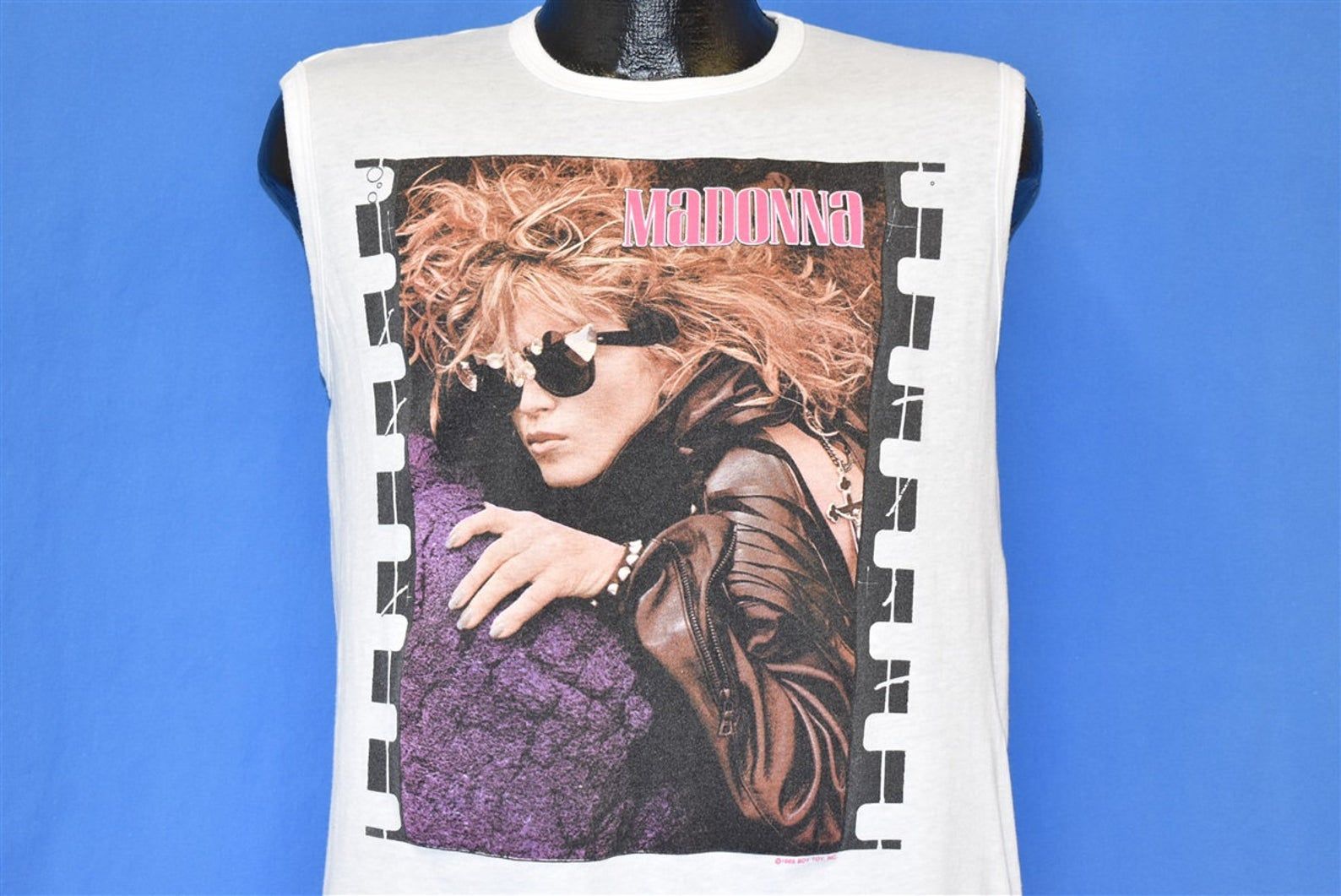 80S Madonna Like A Virgin Tour 1985 Boy Toy Muscle T-Shirt