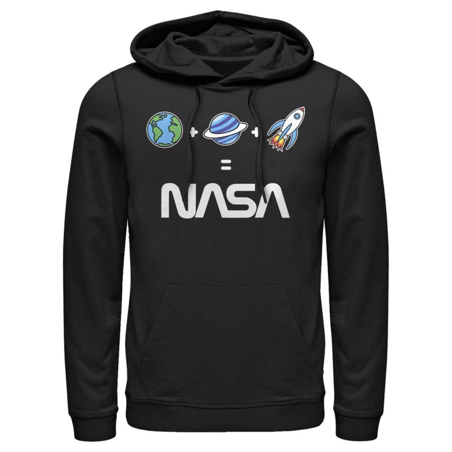 NASA Men’s Emoji Space Logo Equation  Lightweight Hoodie