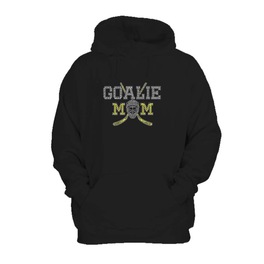 Goalie Mom Hockey Sports Bling Gift Hoodie