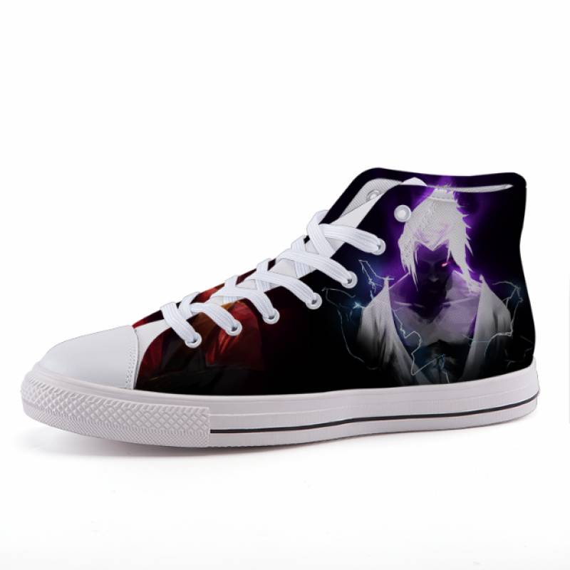 Naruto Neon Sasuke Dope Art Design Anime Sneaker Shoes