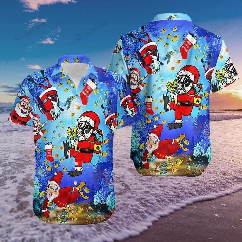 Christmas Santa Claus Dives Hawaii Shirts Ha57715