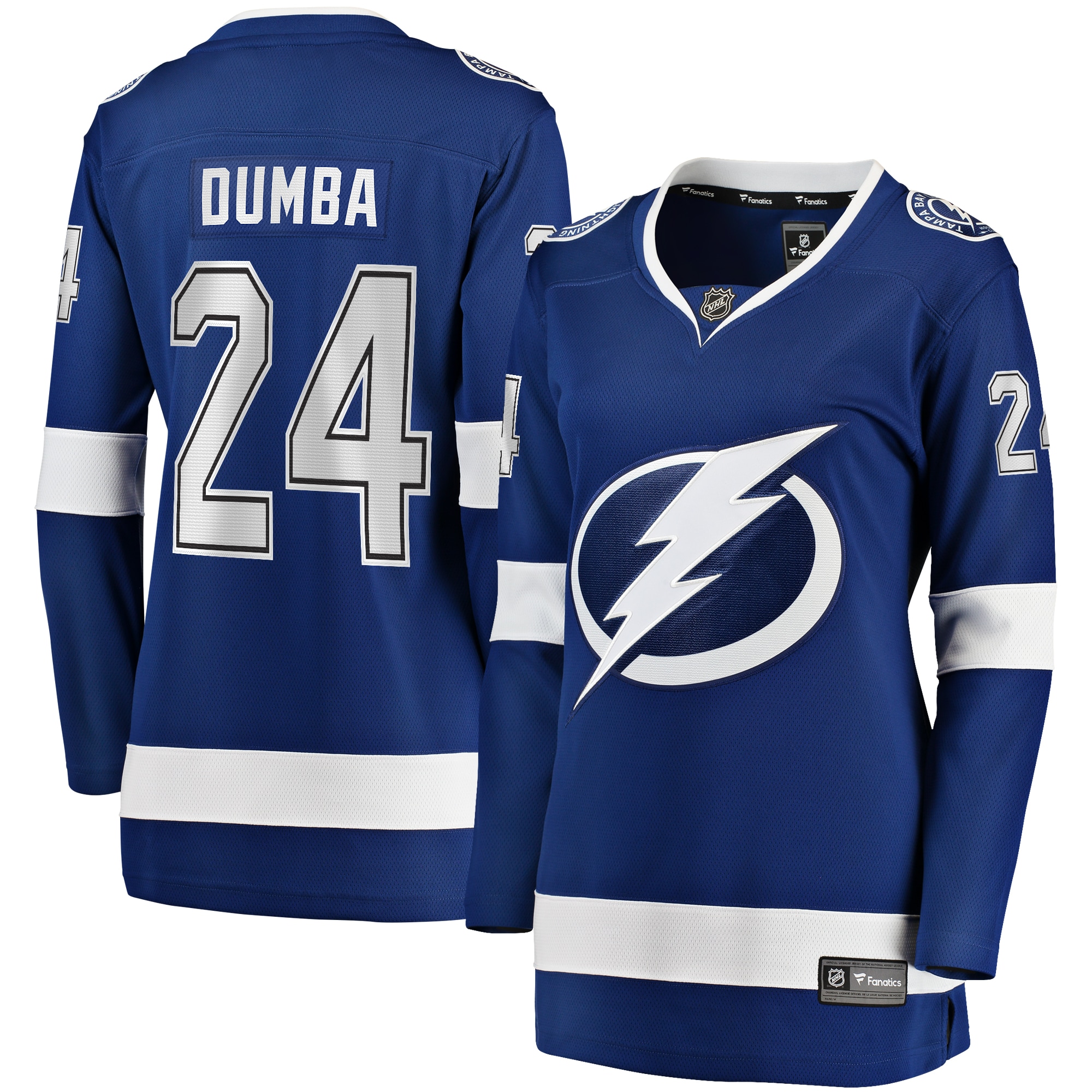 Matt Dumba Tampa Bay Lightning Branded Women's Home Breakaway Player Jersey – Blue