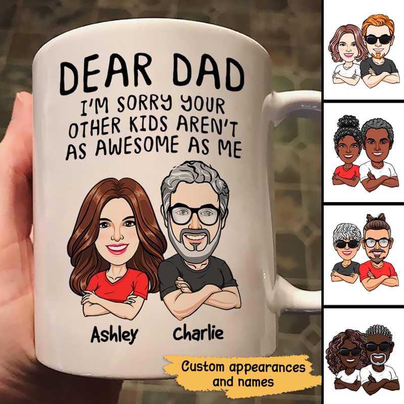 Caricature Style Sorry Your Other Kids Aren‘T As Awesome As Me Personalized Mug