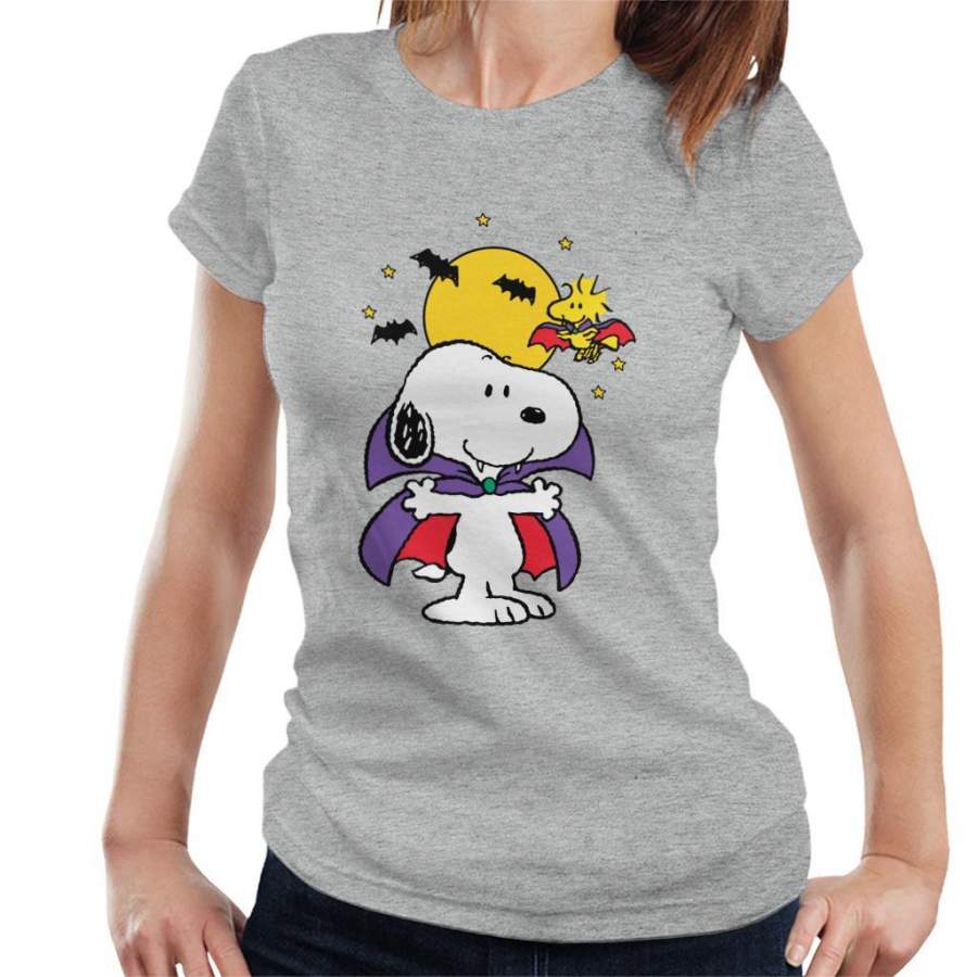 Peanuts Halloween Snoopy Vampire Women’s T-shirt