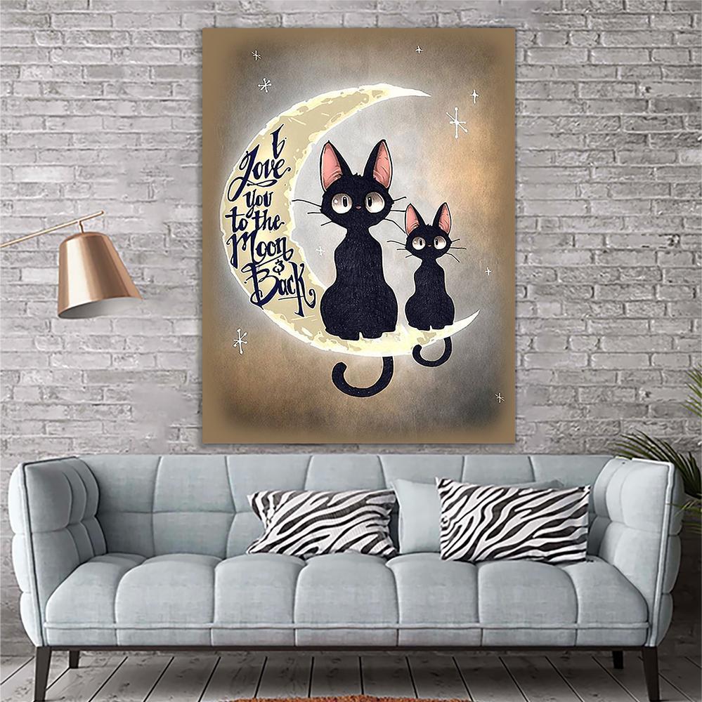 To My Daughter Cat Canvas Room Home Decor Print Matte Canvas – Gift For Daughter – Home Room Wall Decor Matte Canvas – Mostsuit